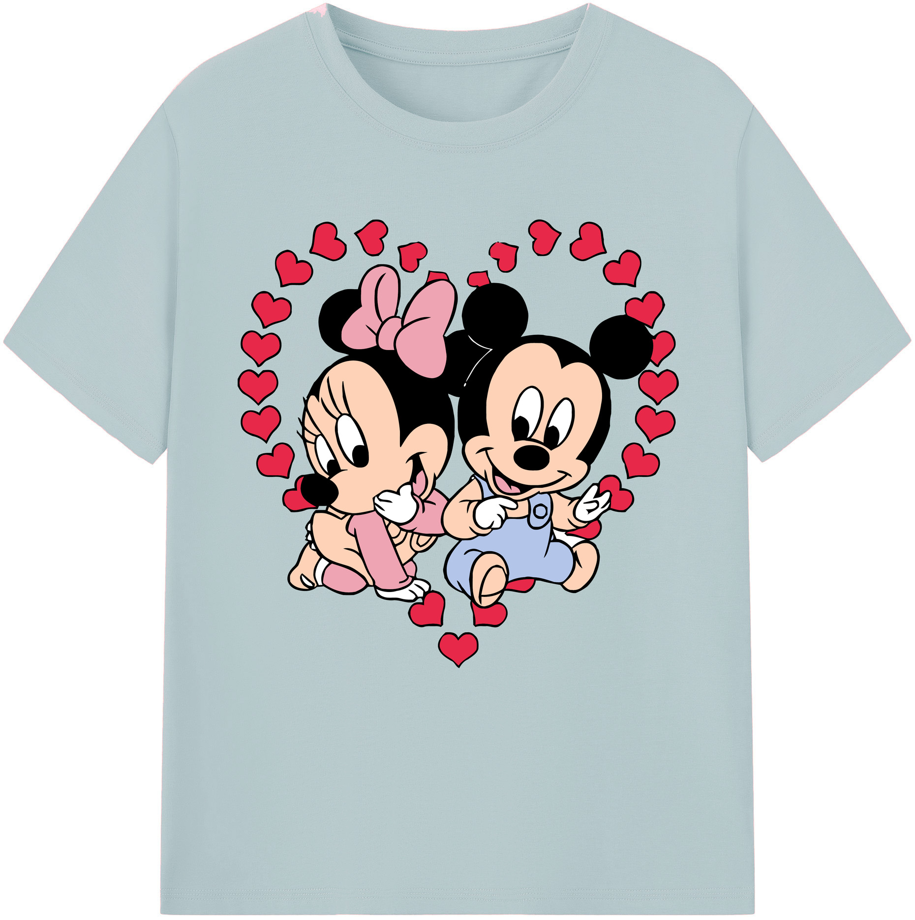 （画像用） ミッキーマウス Mickey Mouse 綿100％半袖Tシャツ（フロントプリント）